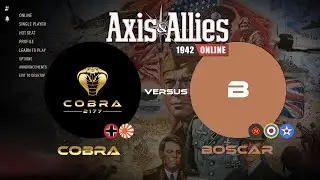 Axis and Allies Online: Cobra versus Boscar (ranked) #axisandallies #beamdog #gameplay