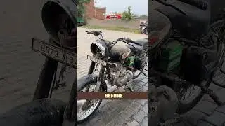 Before and after look 🤟✨🤩#royalenfield #bulletlover #electra #standard350 #rbwshop#restoration