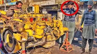 Rebuilding Process of Komatsu Bulldozer Engine | Restoration of Komatsu D335 Engine