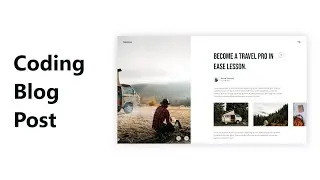 Blog post - Html Css Js - Speed Code