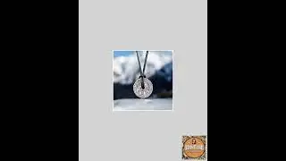 Nordic Vegvisir Pendant with Rune Circle Design | Viking-Inspired Jewelry