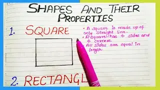 Shape and their properties Square Rectangle Circle shape in Mathematics