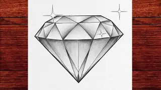 Easy Diamond Sketch | Make a Shiny Gem with Pencil Shading