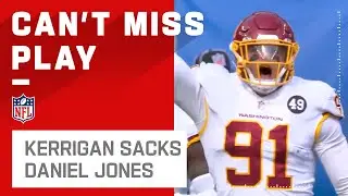 Ryan Kerrigan Takes Down Daniel Jones on 3rd Down
