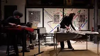 Blackout, a duet for Santoor, electronic music and Painting