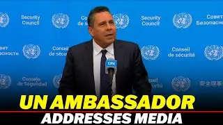 UN Ambassador of Venezuela Samuel Moncada speaks to reporters | UN Security Council | US-Venezuela