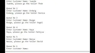 Queue System In A Bank Using Python