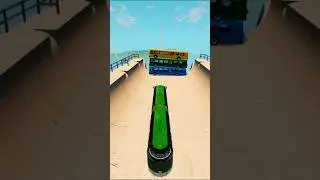 Long Jump With Heavy 3 Bus | #beamngdrive #shorts