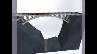 Concrete arch bridge SolidWorks