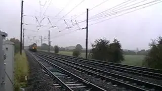 2x Class 67's DBS on RHTT Sandite train at Copmanthorpe Crossing with 2 horns