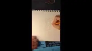 Time lapse drawing-hourglass