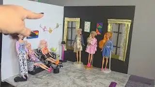Doll living room pt1 #fyp #DIY #miniatures #dollhouse