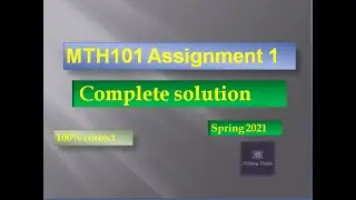 MTH101 Assignment 1 solution Spring 2021||By Helping Hands
