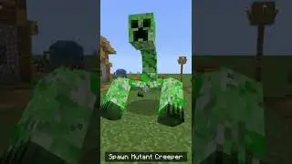 mutant creeper vs little girl #minecraft #minecraftshorts #minecraftmods #mcpe #minecraftpe