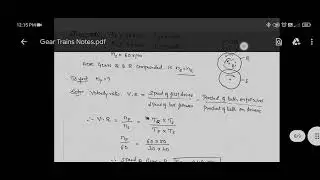 Gear Trains Problems ( Simple and Compound Gear trains) module 4 L2