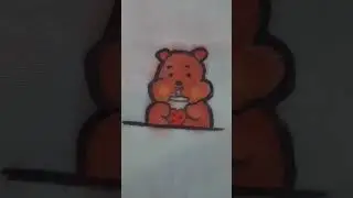 🌷Hand painted art 🎨 on handkerchief 🐻 with custom name art:Tanu💗✨