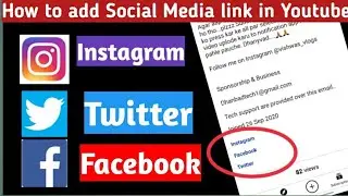 How to add social media links on youtube 2020