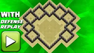 Clash of Clans - th6  war base / with defense replay / with air sweeper