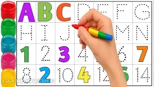 Alphabet, ABCD, ABC song, A to Z, Kids rhymes, collection for writing along dotted lines for toddler