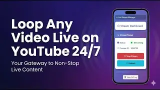 How to Setup 24x7 Live Stream on YouTube Mobile (Automated Loop) || #imvickykumar999 #24x7livestream