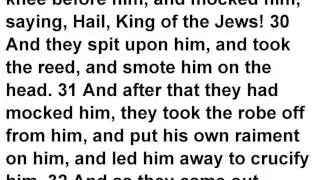 Matthew 27 KJV Read Along Audio Bible with Scrolling Text