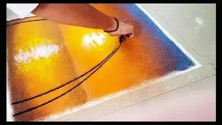 Sunset-Poster Rangoli- by Karishma Dighore