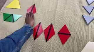 Sensorial - Constructive triangles(Small hexagonal box)