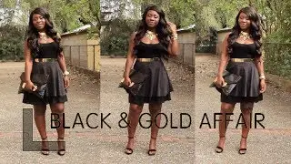 Outfit of the Day|| Black and Gold Affair