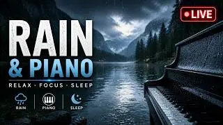 Relax &ndash; Gentle Rain on Lake with Soft Piano Calm Nature Sounds for Sleep & Relaxation