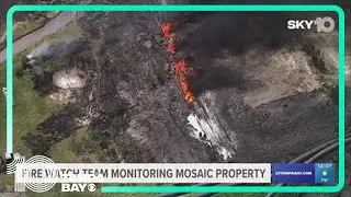 Fire crews monitor Mosaic plant for hot spots following 