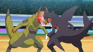 Mega Garchomp vs Haxorus   Cynthia vs Iris   Pokemon Journeys Episode 117 English Sub