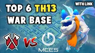 Top 6 Th13 War Base with Link | Tribe Gaming vs MCES Bases & Queen Walkers vs H.T Family Bases
