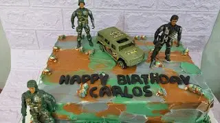 Army themed cake  #army #cake #decorate #minimalist