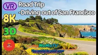 【360&deg; VR】Road Trip from Golden Gate Bridge to the Ocean Beach - 8K 3D 360 VR Video