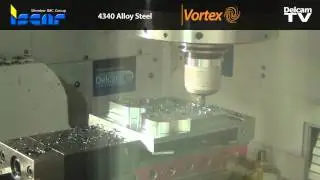Vortex Machining 4340 Alloy Steel with Iscar Finishred Tools
