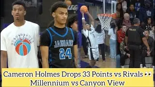 Cameron Holmes Puts On A SHOW vs Rival School In The Playoffs! | Millennium vs Canyon View