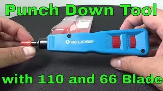 Punch Down Tool with 66 blade and 110 blade for Blocks and Keystone Jacks