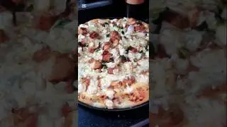 home baked #Cheezious stuff crest pizza