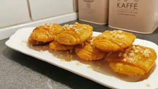 Hojaldres de miel fáciles y deliciosos. Rghayef de miel.