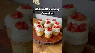 Chiffon Strawberry Cupcakes