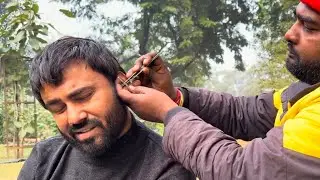 Ear Cleaning in India &ndash; Surprisingly Relaxing Experience! | ASMR Street Barber