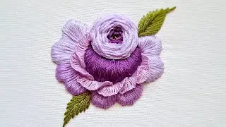 Make Any Fabric Bloom &ndash; Stunning 3D Purple Flower Embroidery Tutorial