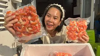 Tôm sú Biển khô A Ninh Phú Quốc gửi lên, Bất ngờ to bự | Ăn súp Bào Ngư Vi Cá 
