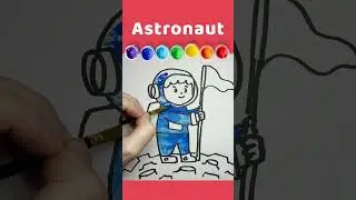 Astronaut  | drawing trainingstep | by step guide | Children Drawing | study | creativity
