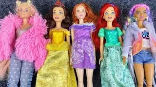 8 Minutes Satisfying With Unboxing Barbie Princess Bedroom Wardrobe Dress Up Playset Review｜ASMR