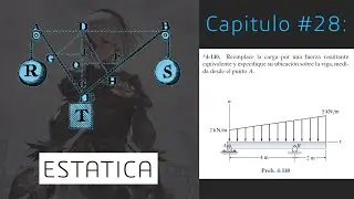 #28. Ejercicio de Cargas Distribuidas 2 - Estática Curso Básico