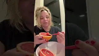 Trisha Paytas Enjoying Egg Pasta and Fresh Oranges at Home
