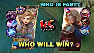 HARITH VS. LANCELOT 🔥 | WHO GONNA WIN THIS FIGHT!?😤 | WHO IS FAST?⚡ | HARITH BEST BUILD 2023 - MLBB