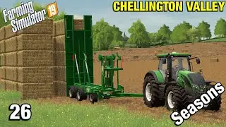 BUILDING A STRAW STACK Chellington Valley Timelapse - FS19 Ep 26