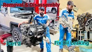 1GR Engine Timing Chain Cover Removal || Fix Oil Leaking Of Toyota FJ Cruiser